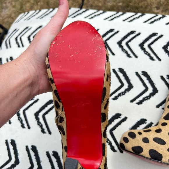 Christian Louboutin leopard print pony hair boots - Picture 5 of 11